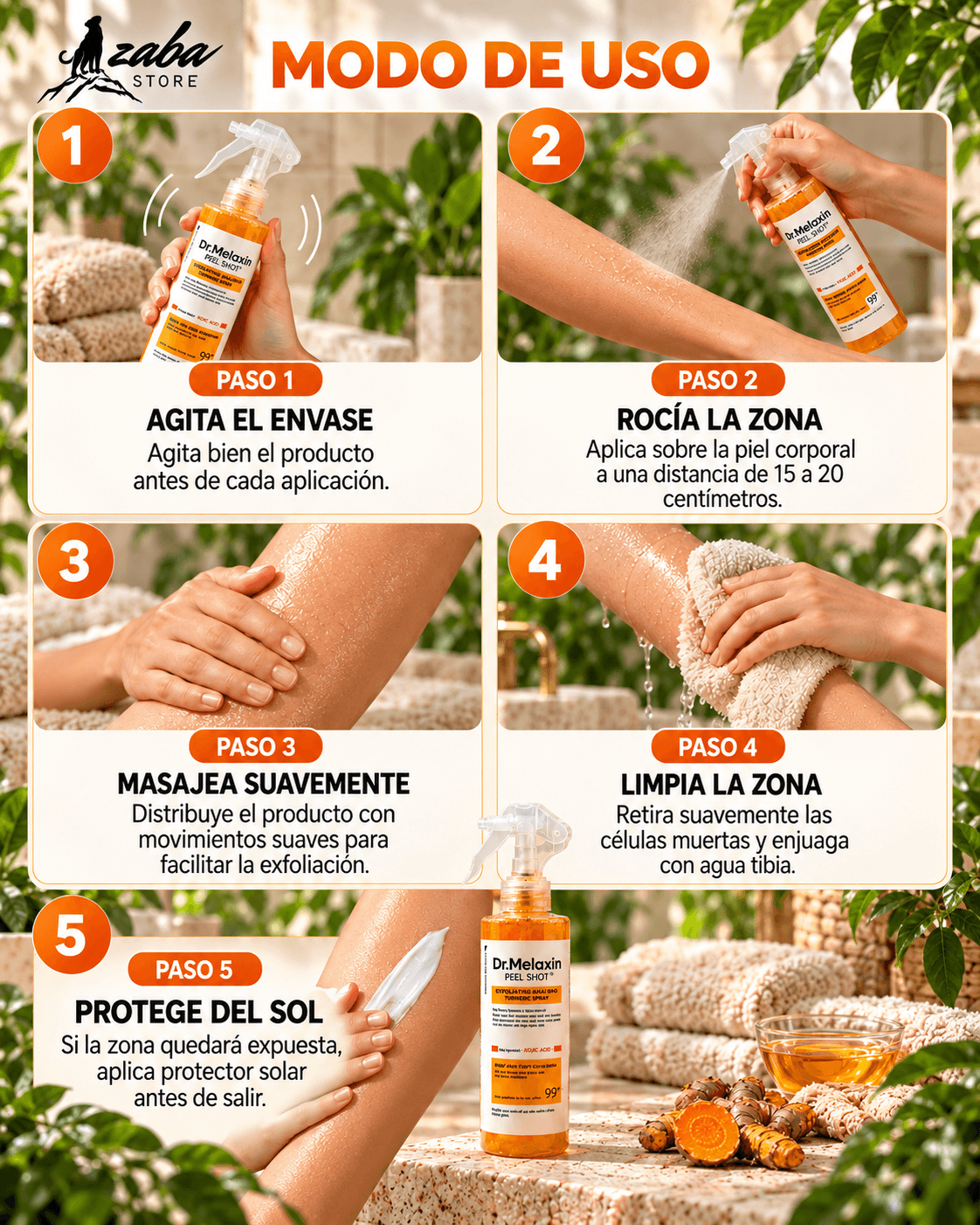 Dr Melaxin Peel Shot - Exfoliante Corporal