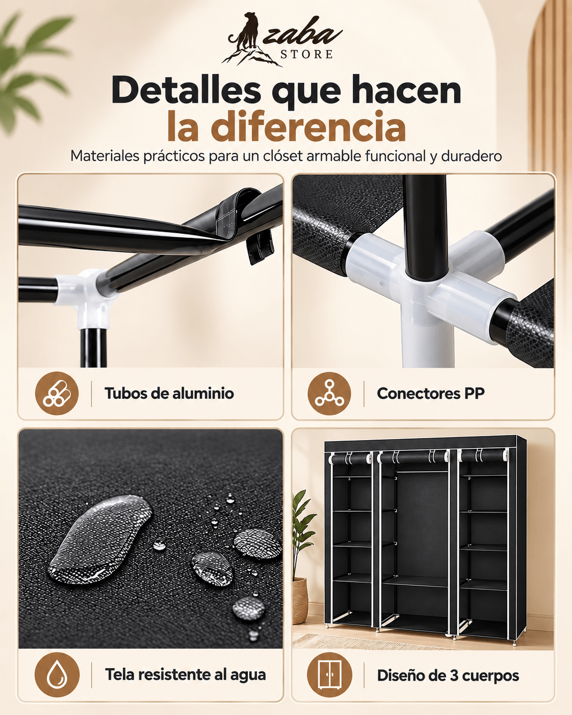 Ropero Armable Gran Capacidad - Más espacio, menos desorden