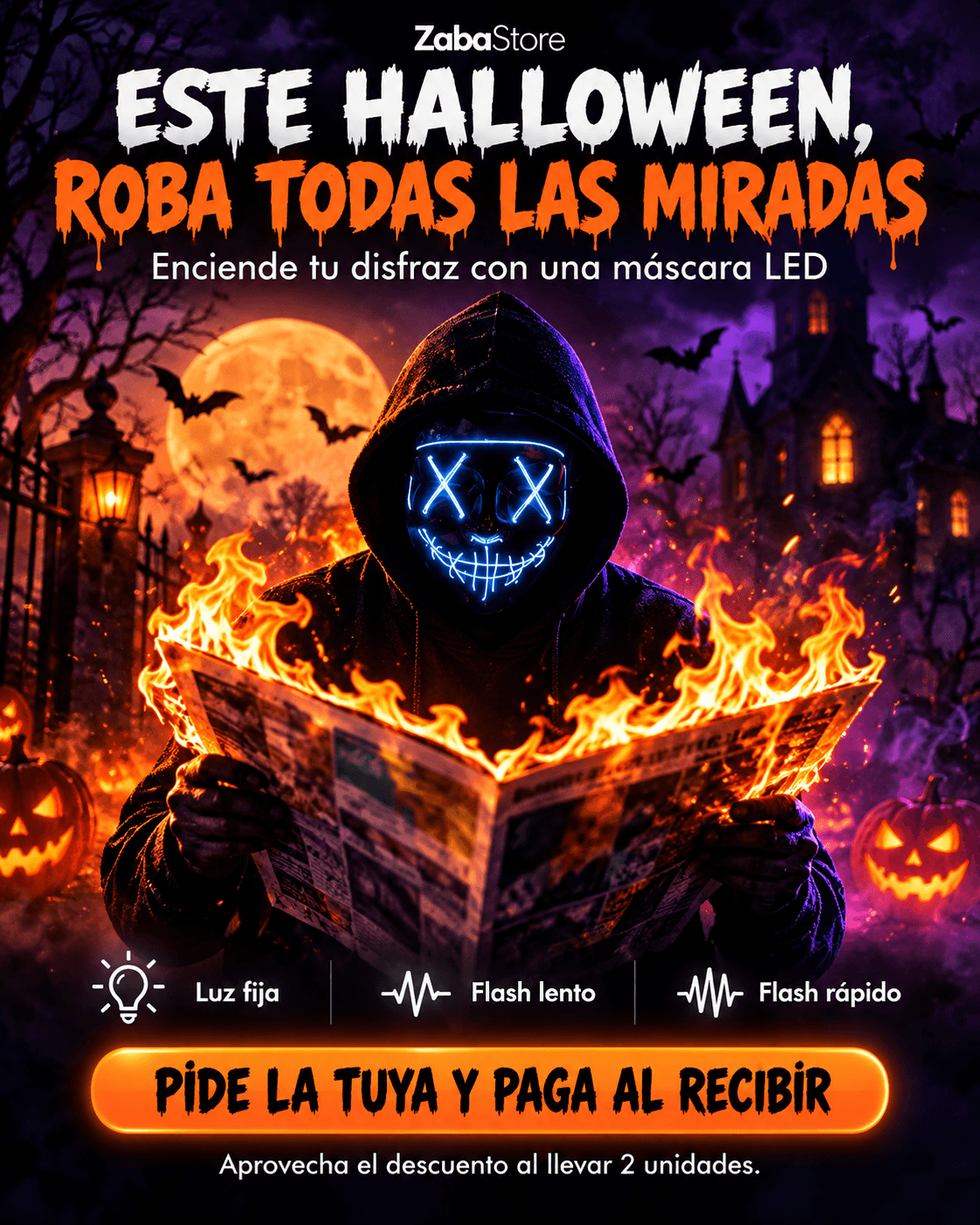Máscara LED Hallowen