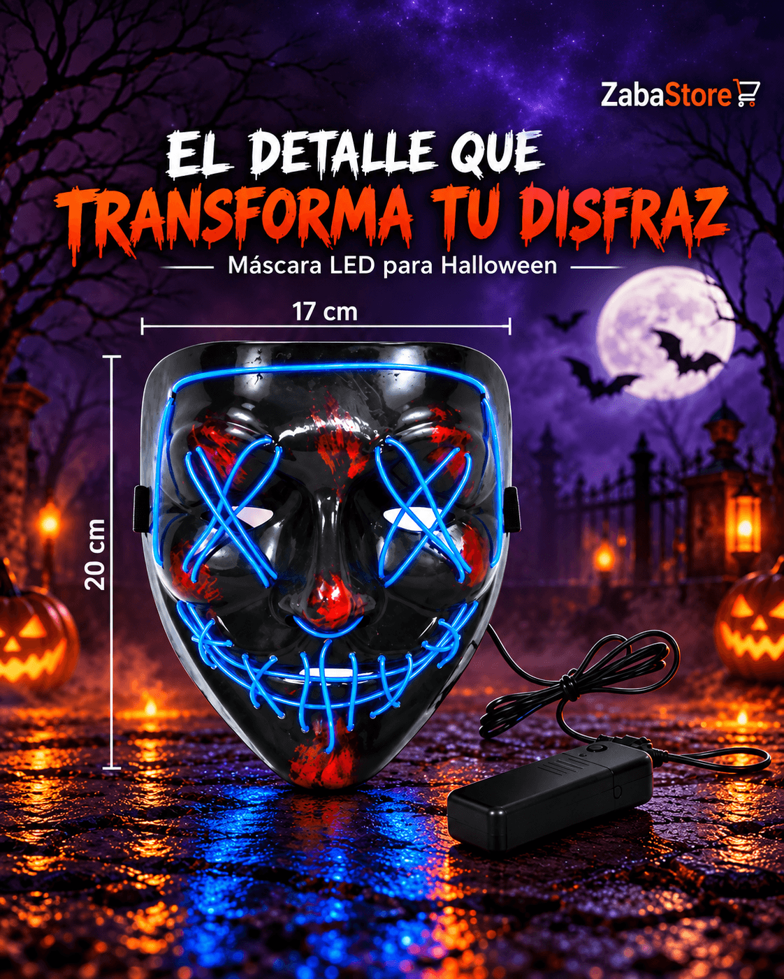 Máscara LED Hallowen