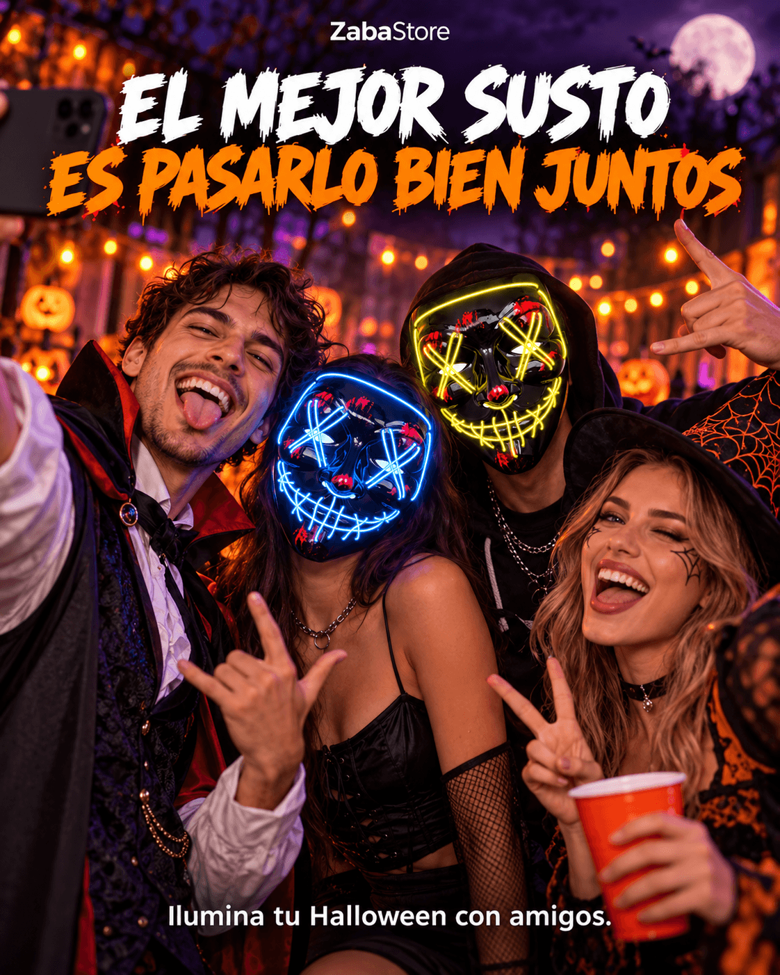 Máscara LED Hallowen